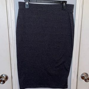Heather grey Zenana premium pencil skirt